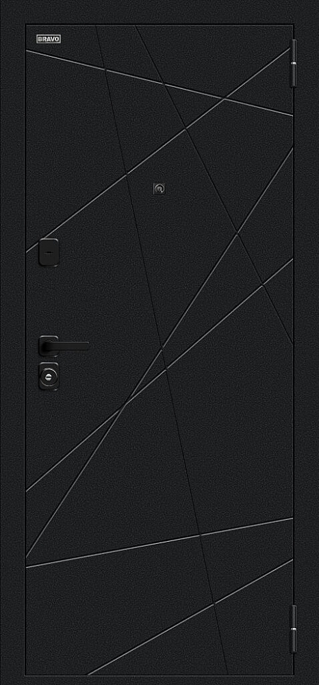 Дверь Граффити-5/SBlack Букле черное/Snow Art BR6188