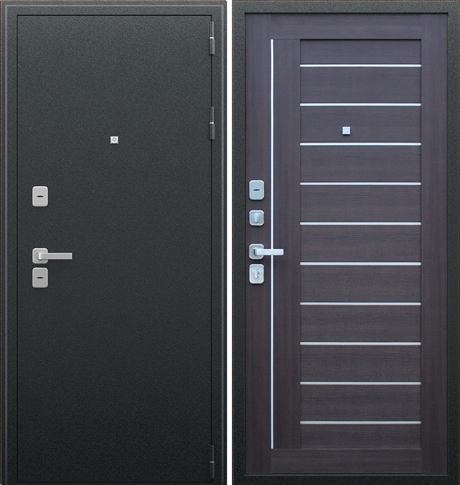 Дверь Соло орех рифленый DIS006675