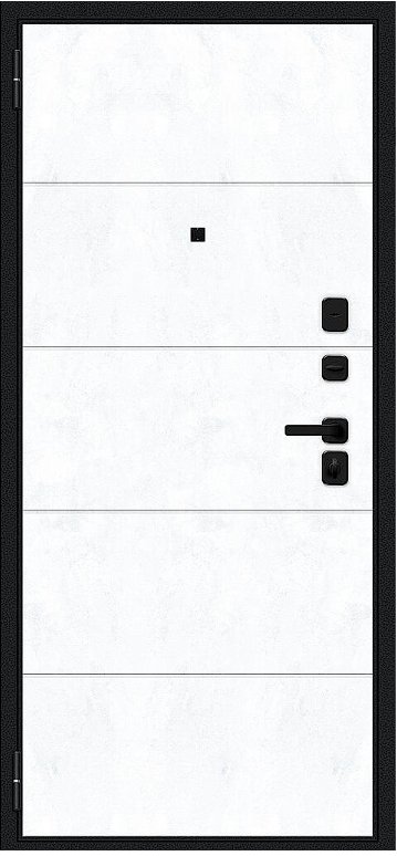 Товар Дверь Браво Граффити-1 Инсайд/SBlack Букле черное/Snow Art DIS007407