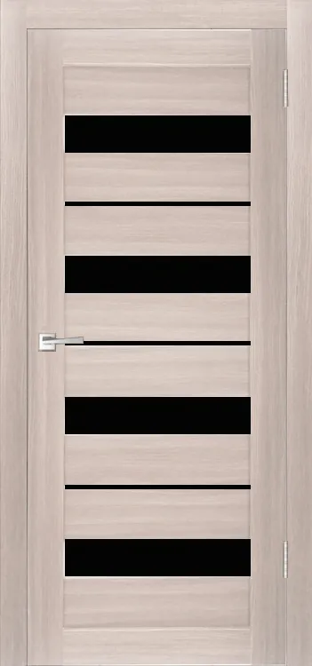 Фото Межкомнатная дверь Легенда X-5 тон Кремовая лиственница Остекление Лакобель черное