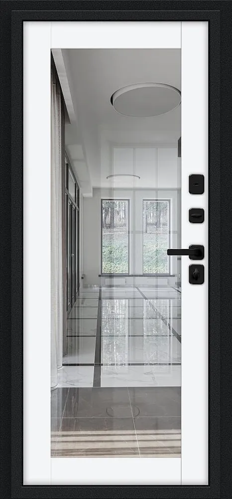 Товар Дверь Thermo Флэш МФ/SBlack Букле черное/White Silk BR6217