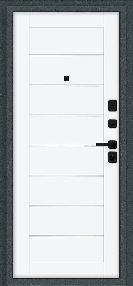 Товар Дверь Техно/SBlack Старк антрацит/White Silk BR6196