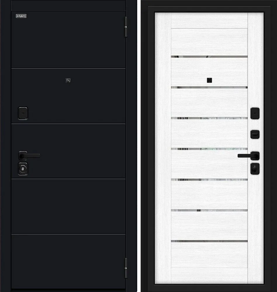 Фото Дверь Браво Прайд Total Black/Snow Melinga DIS006764